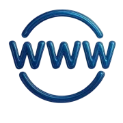 3D ikona WWW symbolizujúca spustenie nového webu do prevádzky